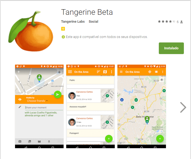 Leia mais sobre o artigo Sentimentos, locais e Material Design: conheça o Tangerine, sua nova rede social.