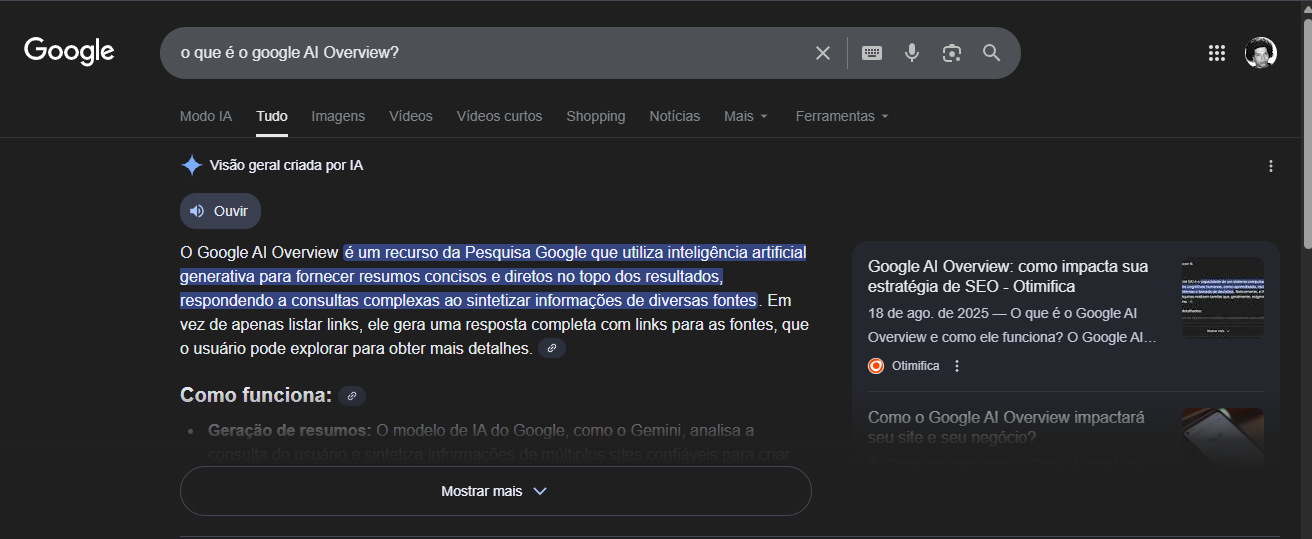Google AIO adaptando estratégias de SEO para LLMs na Era da IA